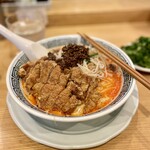 希須林 - 小辛担々麺＋パーコー＋オプションで山盛りパクチー