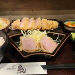 Meigara Tonkatsu Fukurou - 常陸の輝き特上ロースかつ定食と、単品で霧島高原豚の特ヒレ