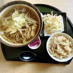 山形蕎麦　やま久 - 肉蕎麦セット