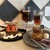 bonbons creatifs - 料理写真:『アールグレイ』『イングリッシュブレックファスト』
          『林檎とかぼちゃ餡スコーン』
          『苺と桜のミルフィーユ』