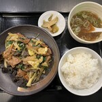 幸楽苑 - ニラレバ炒めセット
