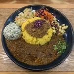 ホールスパイスカレー青藍 - カレーZ定食2種盛+春菊ポテトサラダ