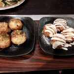 てっぱん紅白 - 塩マヨと醤油のハーフハーフにしてもらいました。