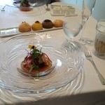 リストランテKubotsu - パスタです。麺とソースが別々つけ麺？汗。キチンと説明してくれます。でも奇抜！