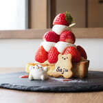 茶寿 - いちごタルトケーキプレート（900円）