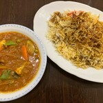 コチン ニヴァース - マトンビリヤニ＆サンバル