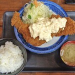 豚カツ かつみ - タルタルチキンカツ定食（ご飯大盛）