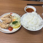 Gyouza No Oushou - 鶏の唐揚(JSM) 330円(税込 363円)、ライス(大) 210円(税込 231円)