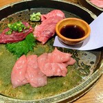 Bambu - 本マグロ希少部位三種《天肉造り・のど肉造り・ほっぺ造り》