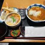 Sojibou - かつ丼と選べるそば定食、野菜天、大海老天