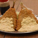 Fried horse mackerel tartar sauce 2 slices