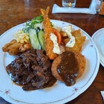 アップルハウス - 焼肉&コロッケランチ(ライス大盛り)