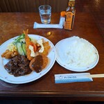 アップルハウス - 焼肉&コロッケランチ(ライス大盛り)