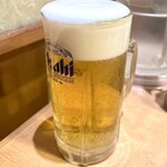 カレーうどん 千吉 - 生ビール(中) 490円
