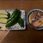 餃子 おでん 土鍋ごはん 上の山本 - キュウリ・ピーマン＋はまちハラペーニョ