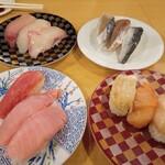 南房総やまと寿司 - まぐろ3貫　鮮魚3貫　青魚3貫　活貝3貫