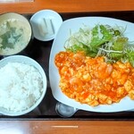 Chuugoku Shisen Ryourite Mpu Sendai - 海老のチリソース煮定食