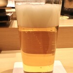 Asabu Juuban Sushi Tomo - 生ビール