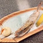 Kuretake zushi - 氷下魚の一夜干し。デカっ！笑