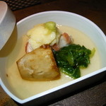 銀座 座屋 - ６．金目鯛の蒸し物 海老芋　2014.1.31