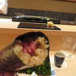 鮨 とかみ - 突先の手巻き