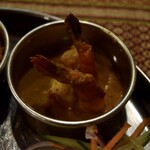 ベンガル料理プージャー - 海老のココナッツカレー