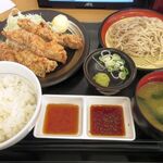 鶏彩 - 棒唐揚げの鶏彩ミニそば定食(梅) 980円