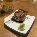 Sumibiyaki Tori Yamamotoya - 2403_炭火焼鳥 やまもと屋 中崎町店_旬彩-しゅんさい-名物の朝引き炭火焼鳥と旬の食材を使ったコース＠4,500円_山芋炭焼き