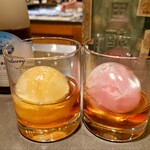 蓮 - 紹興酒（ジャスミン氷、ハイビスカス氷）