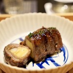 日本料理 晴山 - 合馬筍の牛肉巻き