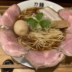 麺のカミの - 渾身チャーシュー1,100円+大盛100円+インスタフォローで無料味玉