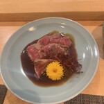 天満天神飯店 - 本日のおすすめ　本マグロホホ肉のタタキ