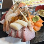 Uokin Shokudou - 10海鮮ドーンと盛りモリ丼(¥1,980)