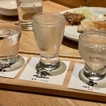 和食・酒 えん - 日本酒三種飲み比べ