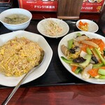 福満園 - 豚肉とキクラゲと玉子ランチ
