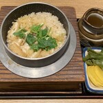 居酒屋 ふじや - 桜鯛と筍の釜飯