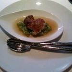 ラ ファミーユ モリナガ - 鱈の白子と蕗のリゾット