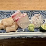 日本料理FUJI - (お造り)鯛と白ミル貝