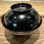 日本料理FUJI - (お椀)エボダイ、菜の花、レッドムーン