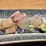 日本料理FUJI - (お造り)鯛と白ミル貝