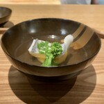日本料理FUJI - (お椀)エボダイ、菜の花、レッドムーン