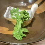 日本料理FUJI - (お椀)エボダイ、菜の花、レッドムーン