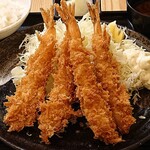 Tonkatsu Maruya - とんかつ まるや 竹橋店 定食の海老フライ