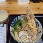 饂飩 こむぎや - かけうどんとちくわ天トッピング