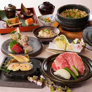 旬の素材を取り入れた「コース料理」