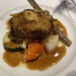 ル ポタジェ - 春キャベツのソテーと国産豚のブレゼ ふきのとうの香草パン粉と