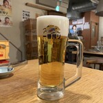 大衆ホルモン酒場 鶴松 - 生ビール 中　　319円