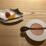 京都肉割烹 みや田 - フルーツとジャスミン茶のプリン　※開封前