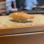 鮨トキドキ串 海老虎 - 紹興酒漬けの海老