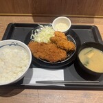 Matsunoya - 牡蠣フライ ロースカツ定食 牡蠣フライ1個増量セール